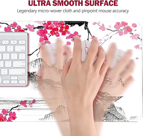 Miniatura 5 de AIMSA Alfombrilla de mouse extendida para juegos, alfombrilla de mouse grande XL con bordes cosidos, base antideslizante duradera para oficina en