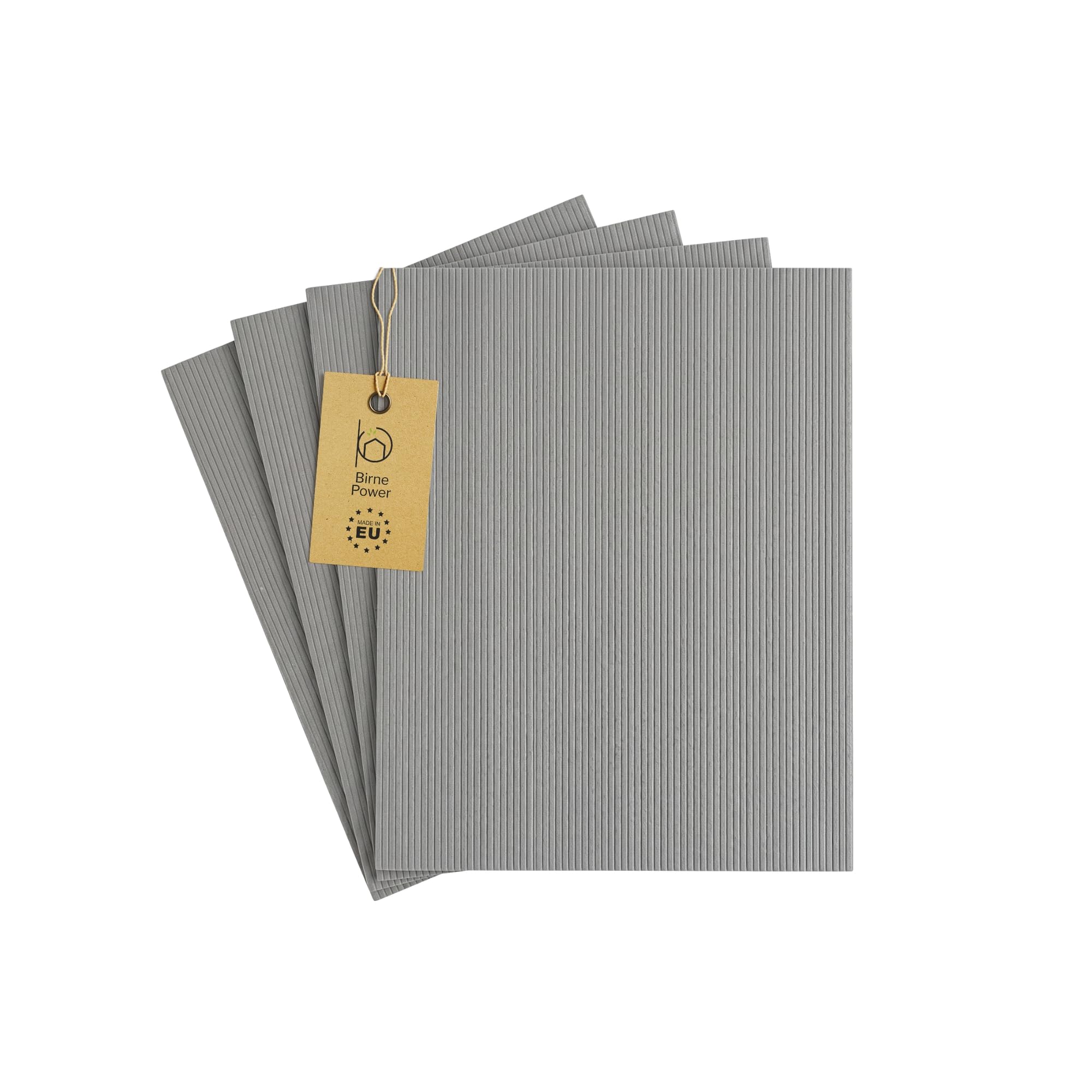 BirnePower Premium Trittschalldämmung 5mm Grau, 60 m² Großprojekt-Set (120 Platten), XPS Unterlage für Laminat & Parkett, Dämmplatten 1m x 0,5m, Maximale Wärmedämmung, Höchster Bodenausgleich