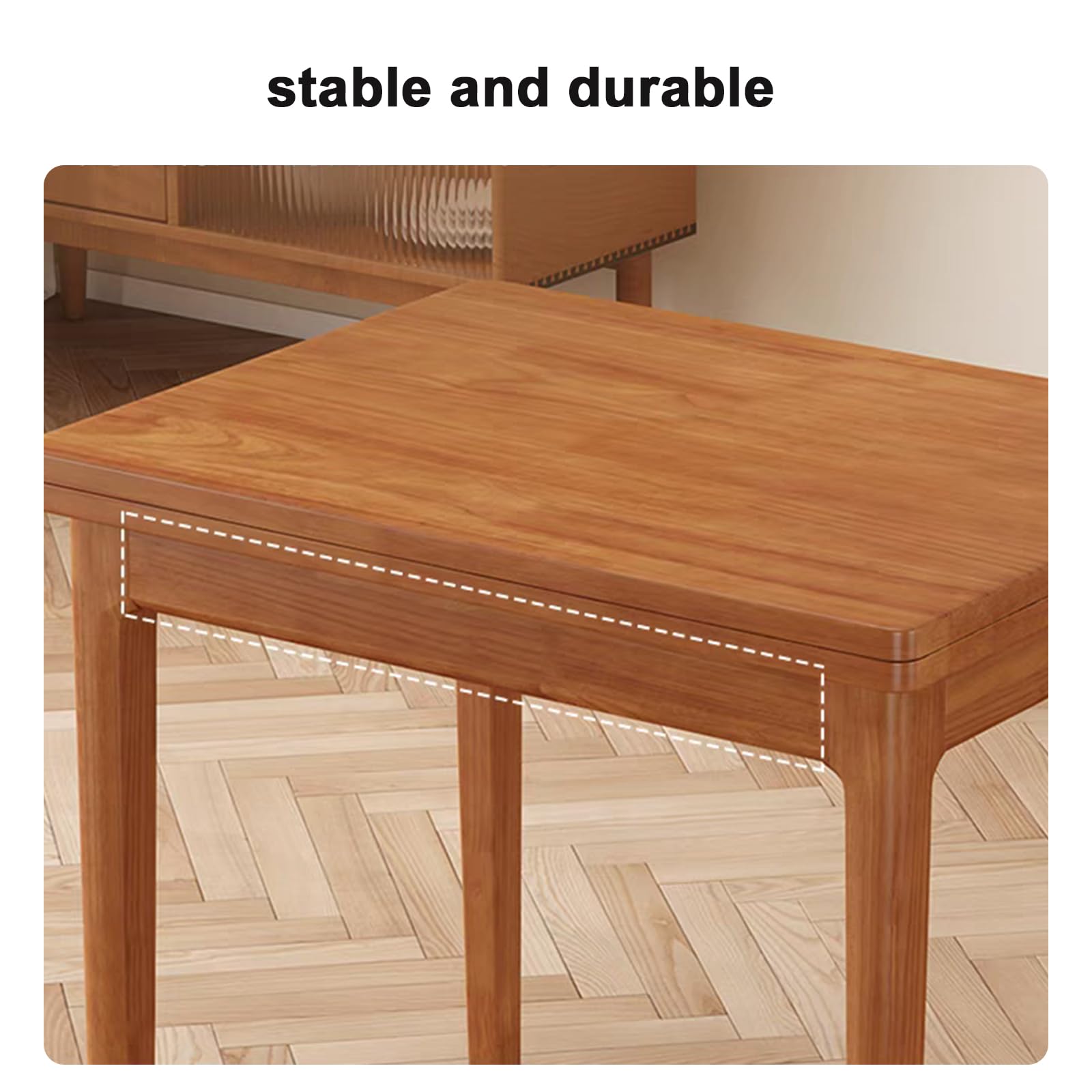 Ensemble de 3 chaises et table de salle à manger en bois massif moderne pour restaurant et maison, table de salle à manger élégante avec 2 chaises