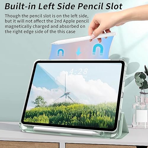 Miniatura 5 de Kenke Funda para iPad Pro de 11 pulgadas de 43221 generación 2022202120202018, compatible con carga de 2 lápiz con soporte lateral izquierdo