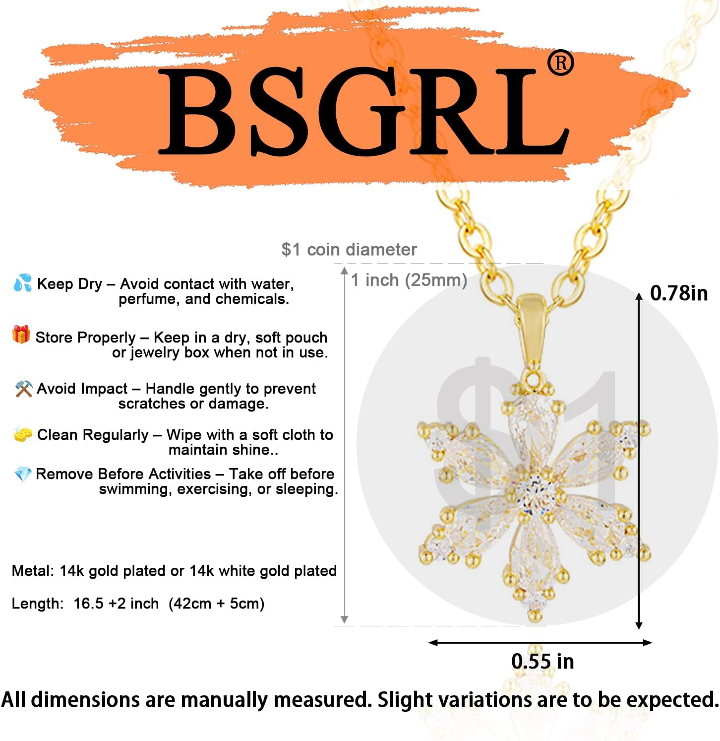 Snowflake Necklace - 14k Gold Plated Cubic Zirconia CZ Snowflake Dainty Necklace for Women Winter Christmas - Image 5