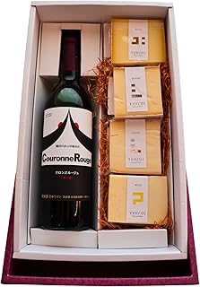 【北海道鶴居村】ナチュラルチーズ鶴居 & クロンヌルージュ ワイン セット 詰め合わせ ギフト 国産 緊急支援品 赤ワイン チーズ チーズセット チーズワインセット