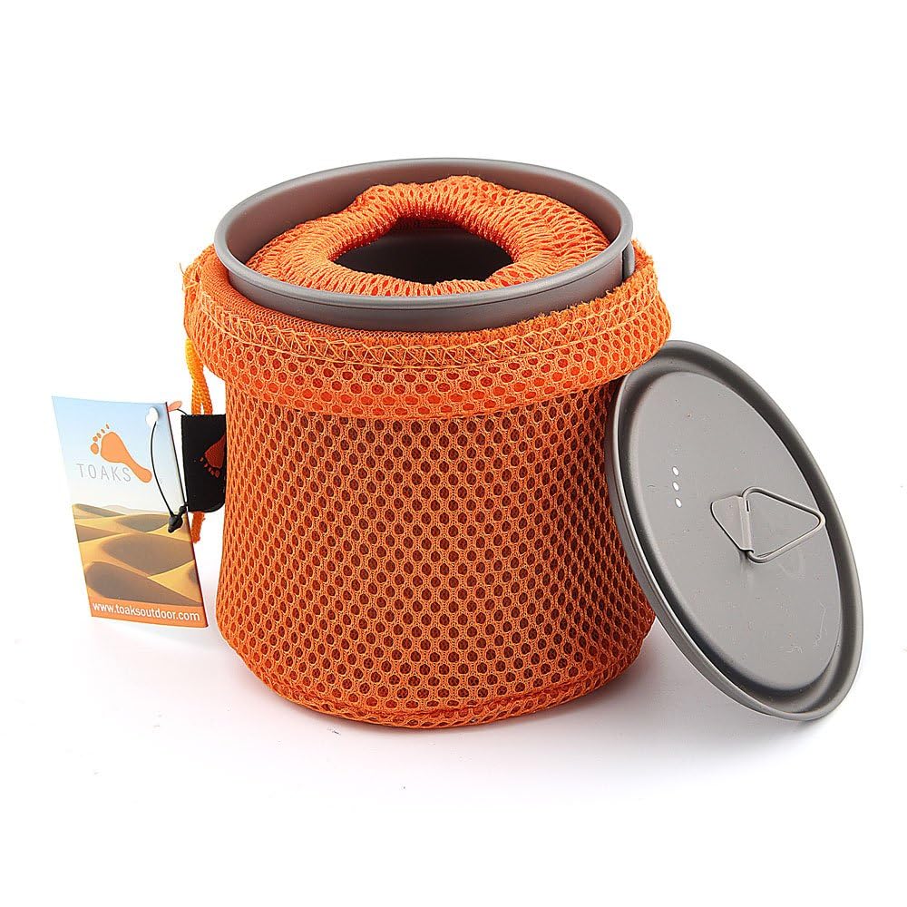 TOAKS Tasse/Pot de Camping Portable Ultraléger en Titane (750ml+450ml[CMB-750-450])