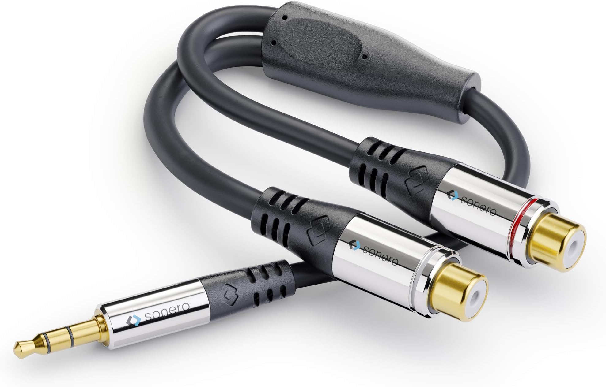 Ugreen AV102 2x RCA kabel (Cinch) jack 3.5 mm 1.5m (zwart) (1.50 m, 3,5