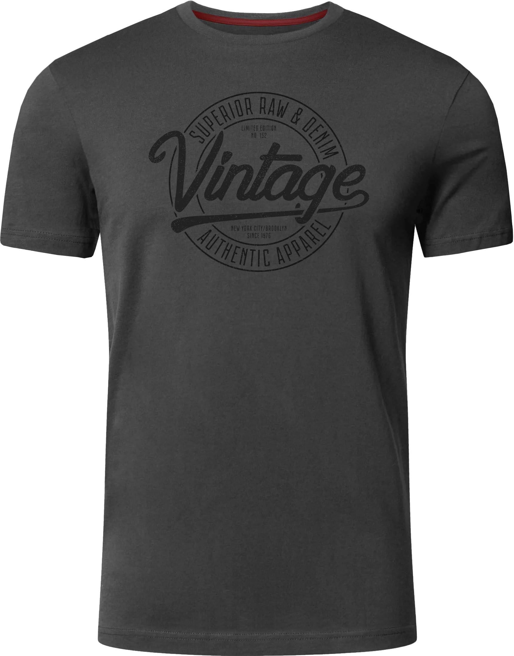 FULL TIME SPORTS Pack de 4 Camisetas Estampadas Hombre, Manga Corta, 100% Algodón, PRINT-001