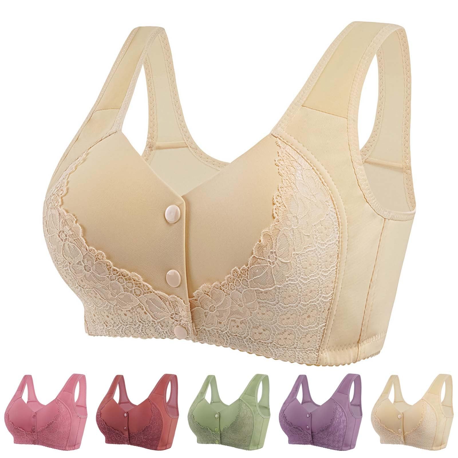 Daily Bras for Women Full Support Breathable Cotton Bras Strap Shoulder Skin-Friendly Senior Bra