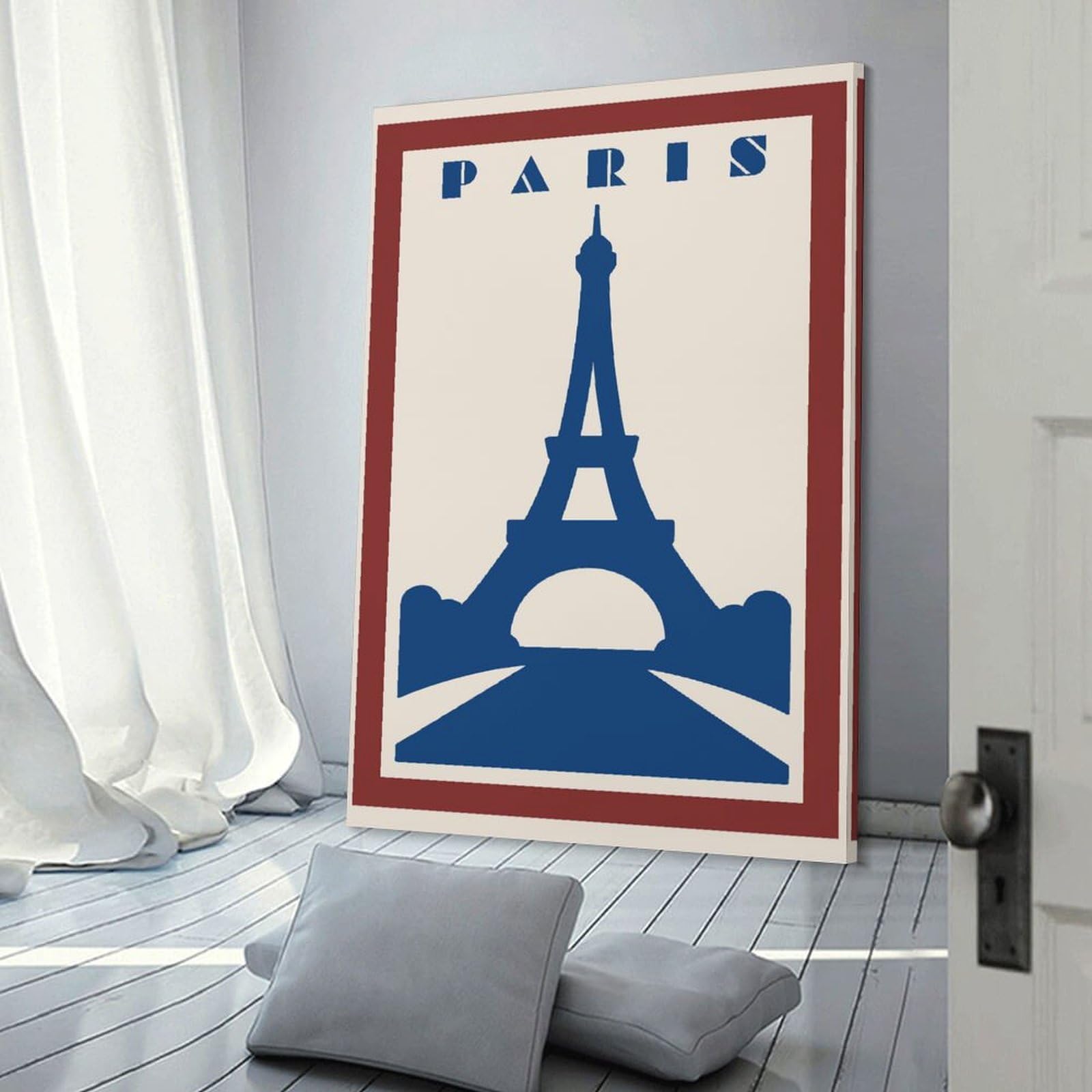 Wall Picture Print Paris Eiffel Tower Vintage, 24x36inch(60x90cm), for Wall Displays, Bedrooms Or Room Updates, Wall Decor Suited to Curated Displays