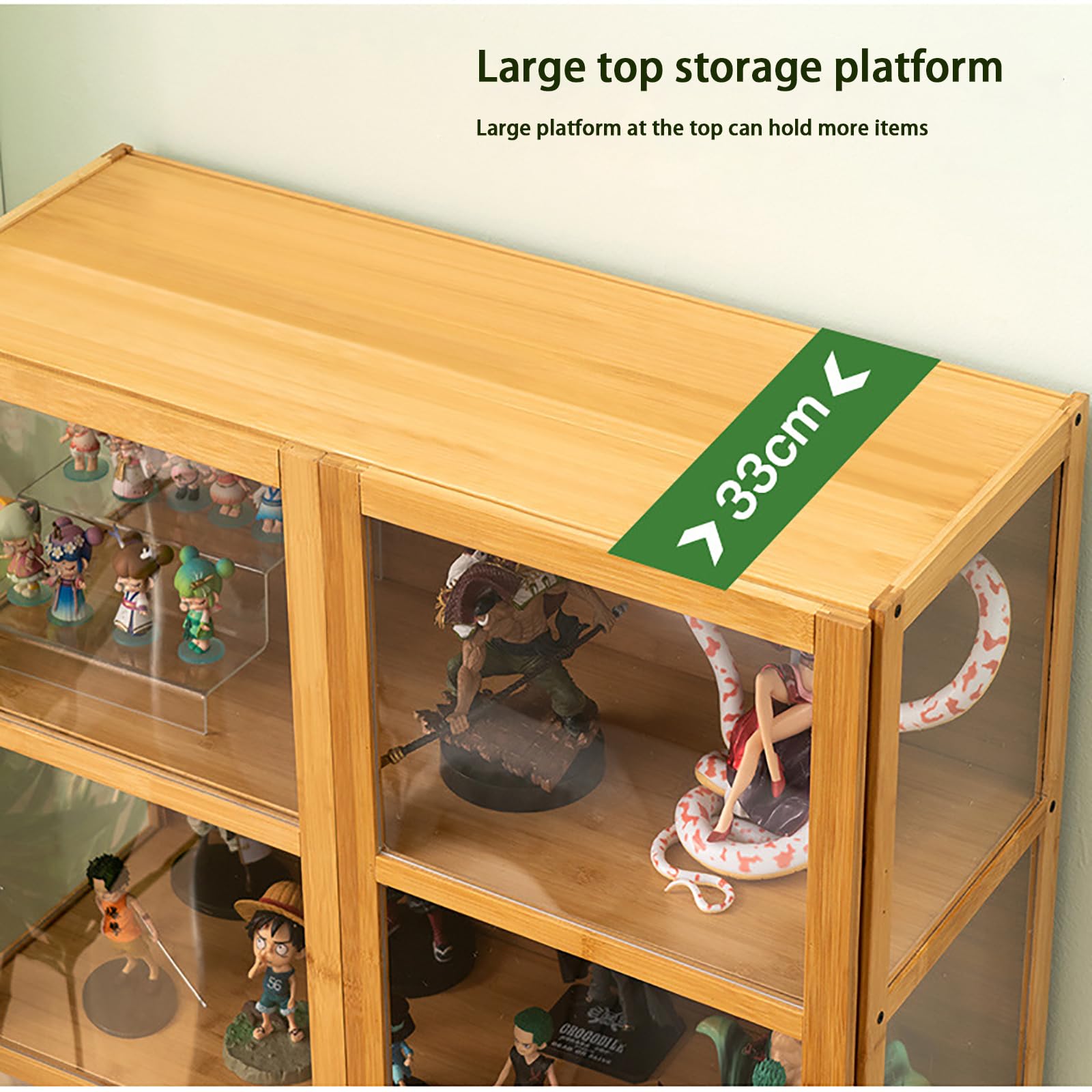 Vitrine Bureau Salon ARMERI Vitrine Exposition 80x170cm - Portes Doubles En Acrylique - Étages Réglables - Meuble Collection Meuble Exposition Figurines