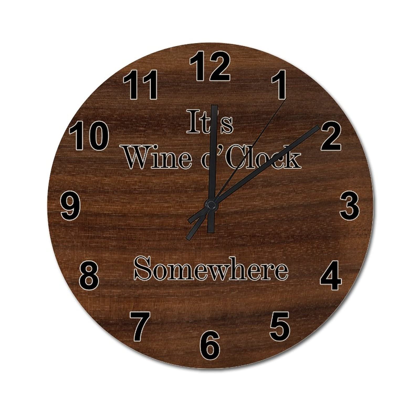 Horloge murale vintage It's Wine O'Clock idée cadeau maison