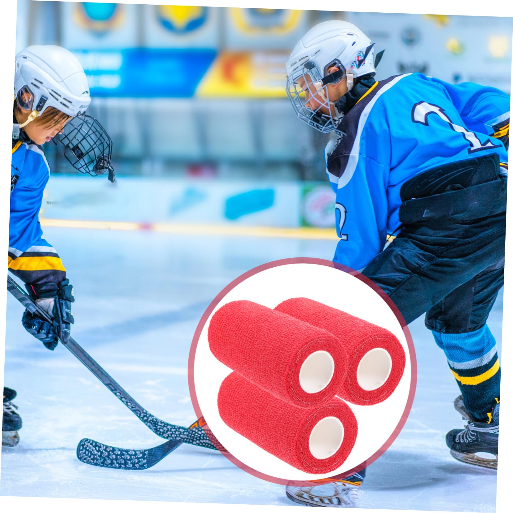 VICASKY 3 Rolls Skid Racket Handle Tapes Wear Resistant Hockey Paddle Grip Tape Sweat Absorbing Tennis Overgrips Lightweight Stretchable for Enhanced Training Efficiency