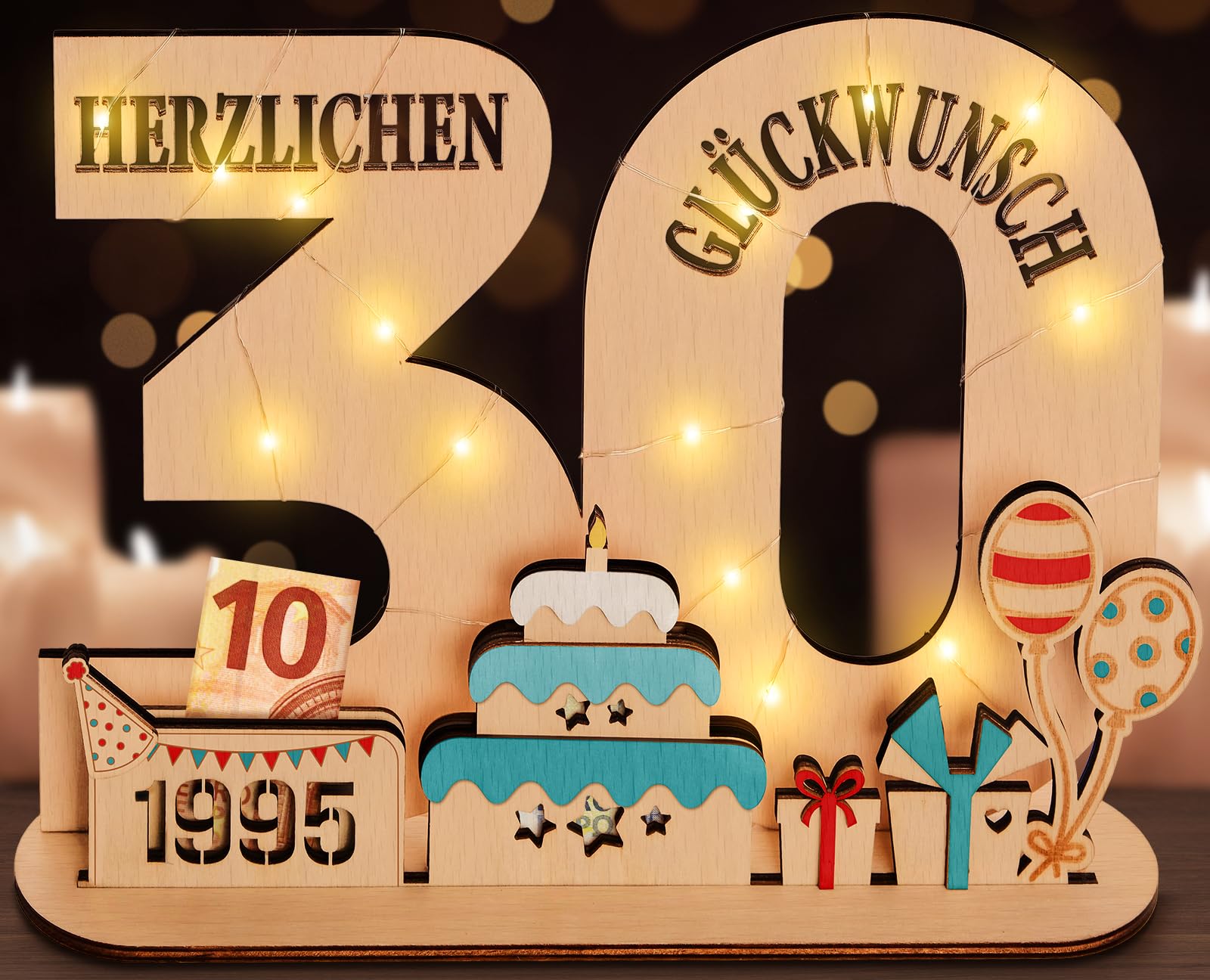 Geburtstagsschärpe „30“ In Grün | Für Damen & Herren | Party-Deko & Fotoprop | Ca. 80x9 Cm | Weiches Stoffband