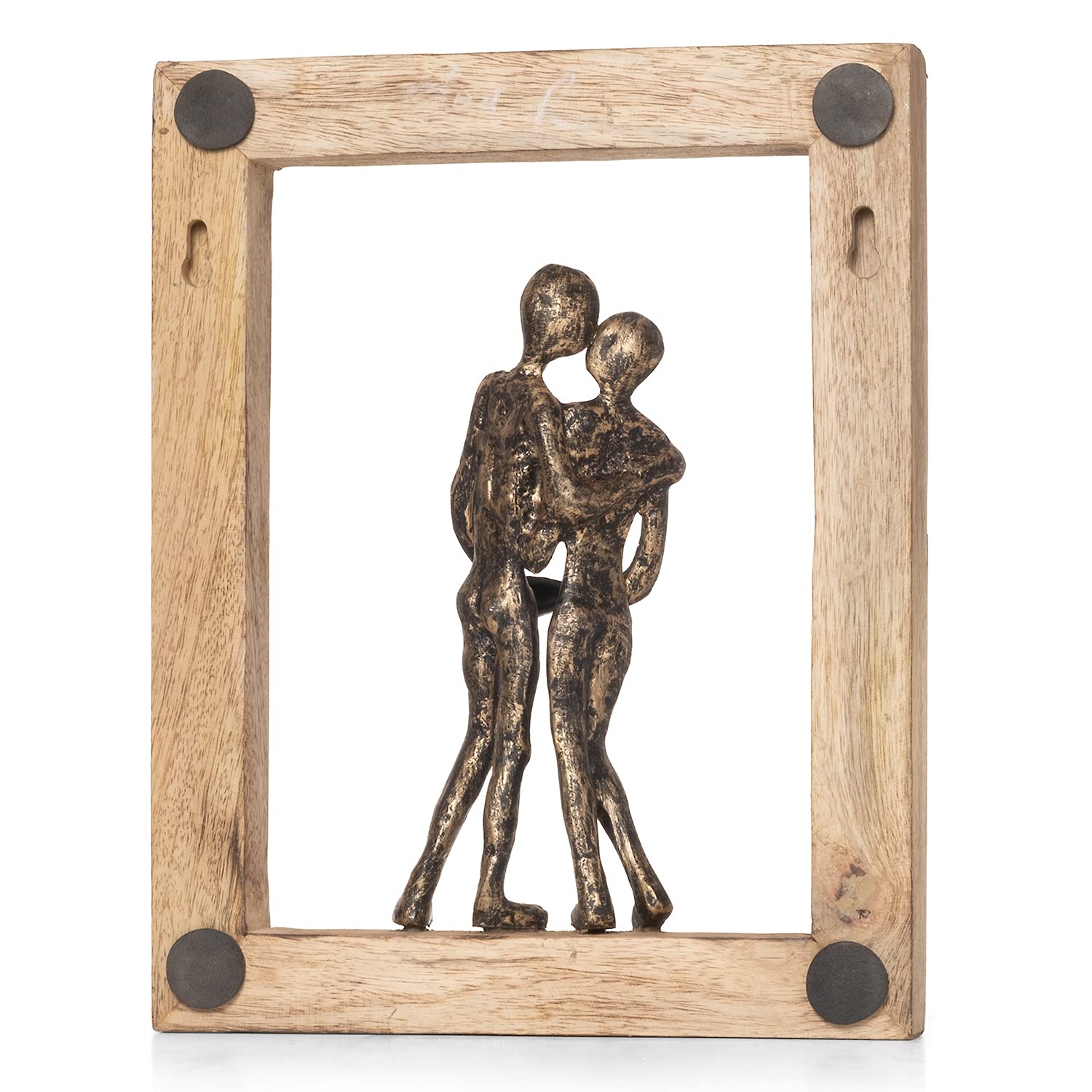 Moritz Scultura "Ich Liebe Dich | Coppia d'innamorati | Coppia di coppie | 23 x 3 x 30 cm | Personaggi moderni | Cornice da appendere