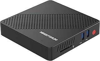 MINISFORUM N40 Mini PC Fanless Silent Desktop Computer 4GB RAM, 64GB eMMC Micro PC, Celeron N4020 up to 2.8GHz, 1000M LAN, HDMI&VGA, Support Auto Power On Mini Computer