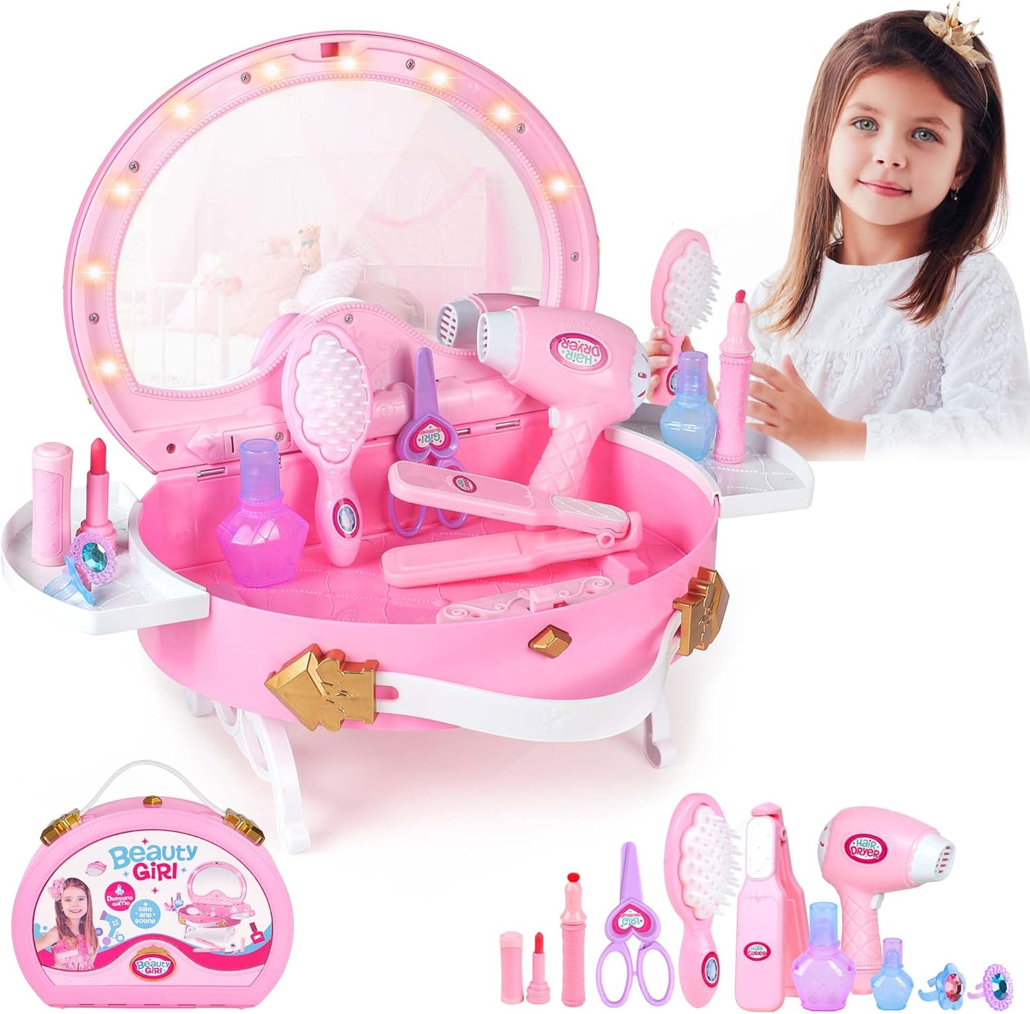 Toddler Vanity Kids Pretend Play Princess Vanity Nigeria Ubuy