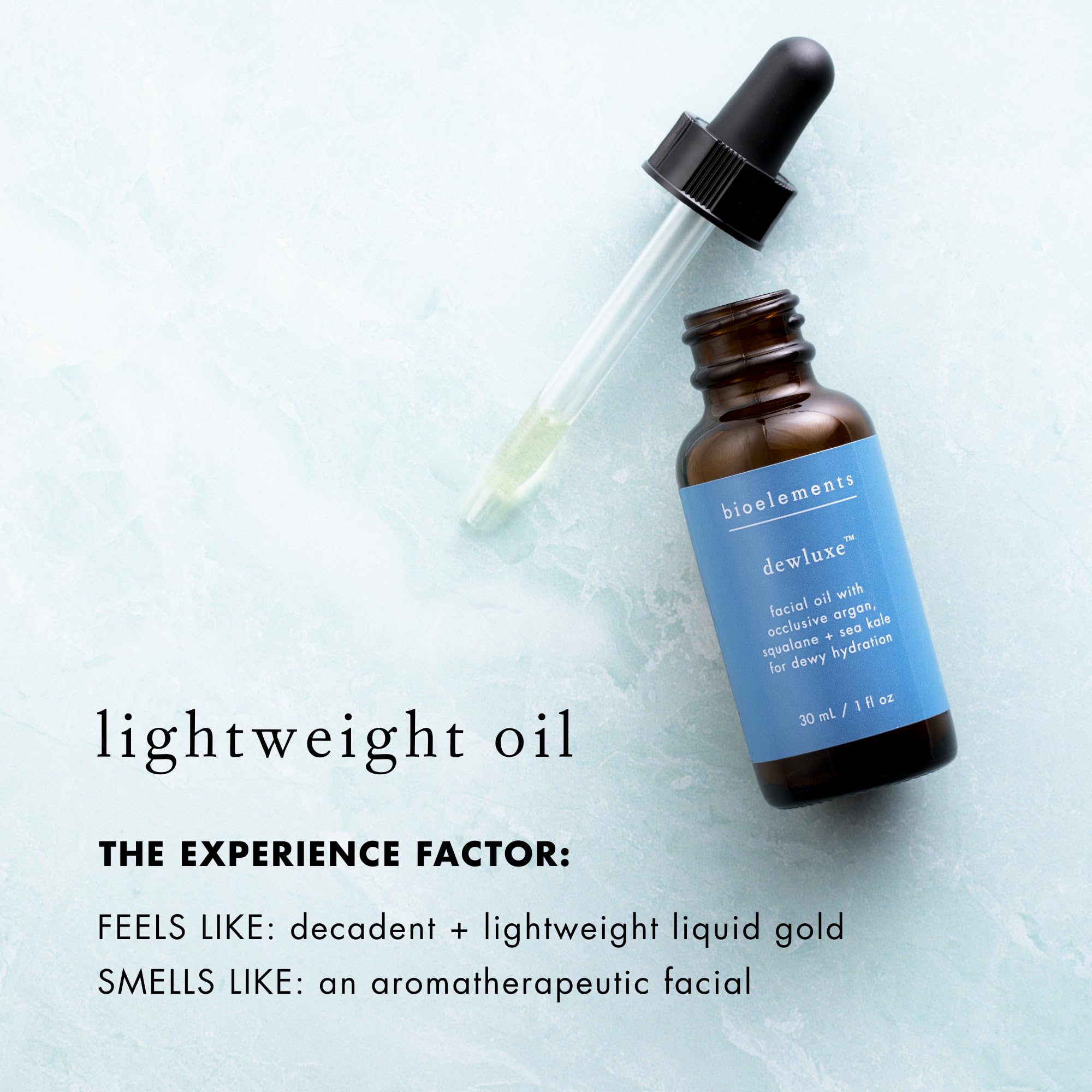 Bioelements Dewluxe - 1 fl oz - Lightweight Face Oil - Hydrates Skin & Diminishes Fine Lines - For Combination & Dry Skin - Vegan, Gluten Free - Never Tested on Animals