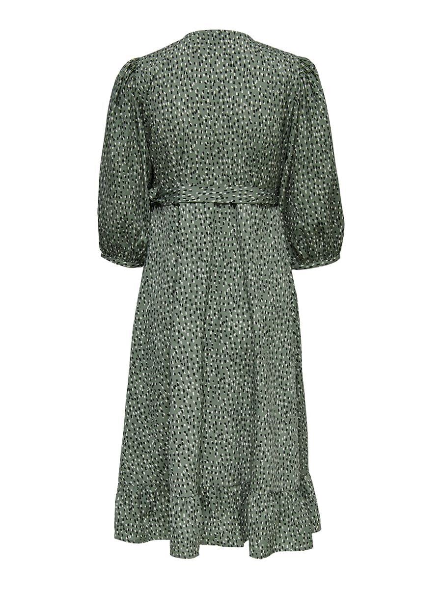 Only Onlolivia 3/4 Wrap Midi Dress WVN Noos Robe midi Femme