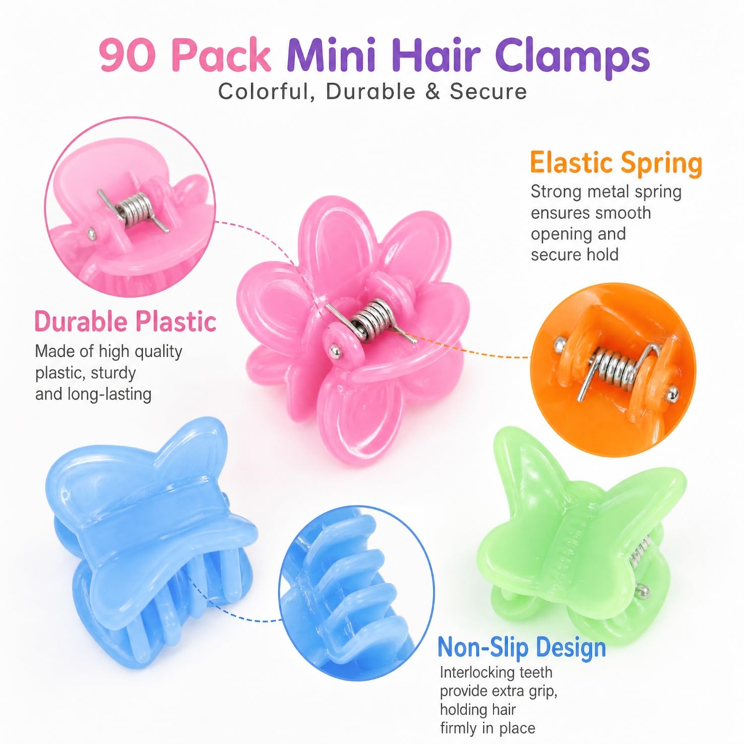 Amazon.com : Lawie 90 Pack Small Mini Rainbow Flower Star Heart