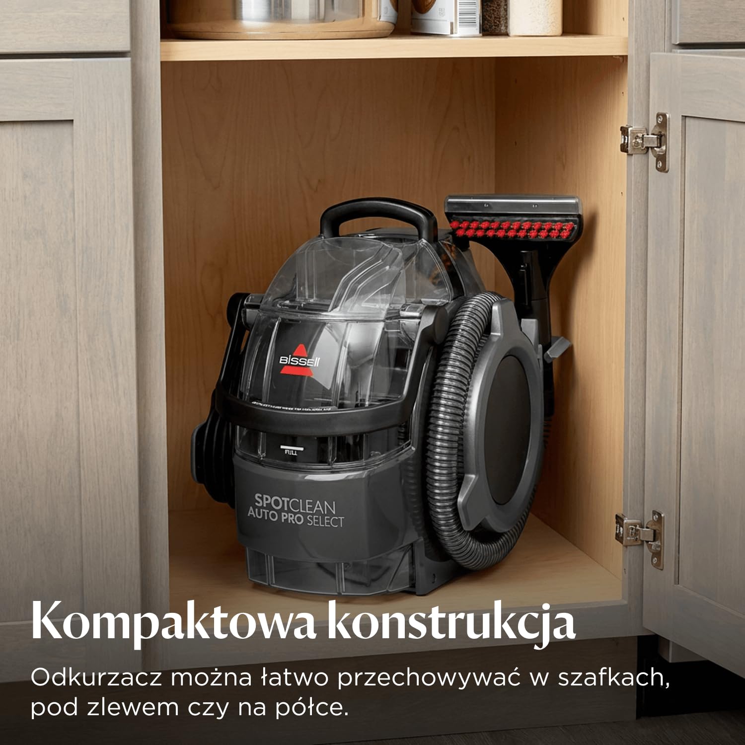 BISSELL SpotClean Auto Pro Select Odkurzacz do Dywanów 750 W 3730N | Przenośny odkurzacz punktowy i do tapicerki, usuwa zachlapania i zabrudzenia po zwierzętach domowych