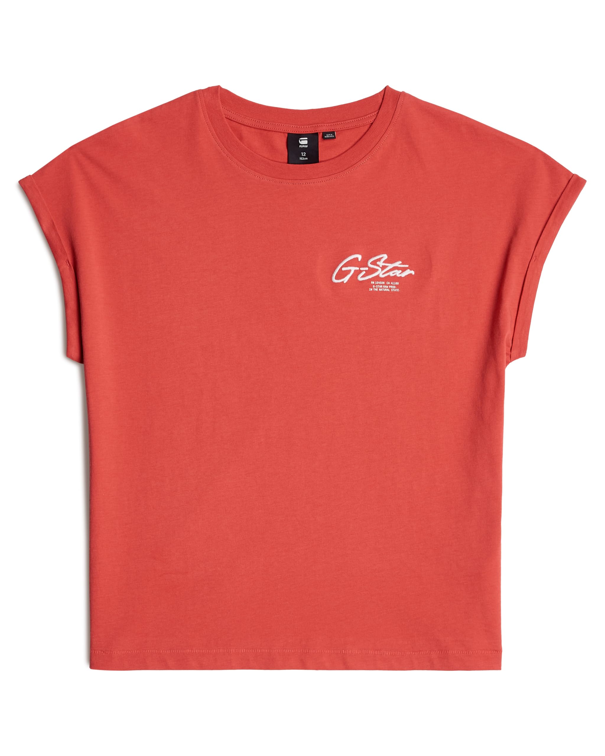 G-Star Girl's t-shirt sless loose, Red (finch D25557-01-5789), 8