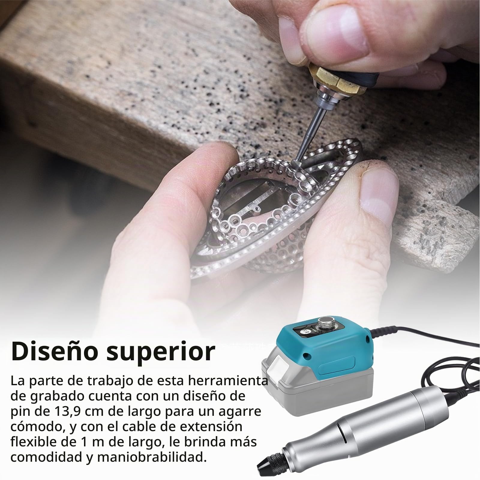 Multiherramienta Inalámbrica, Estación de Herramientas Giratoria Inalámbrica compatible con Batería Makita de 21 V Herramientas Multifunción con Accesorios