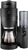 Melitta AromaFresh X - Filter Coffee Maker with Integrated Grinder Glass Jug and Timer Function for up to 10 Cups of Coffee in Black/Silver