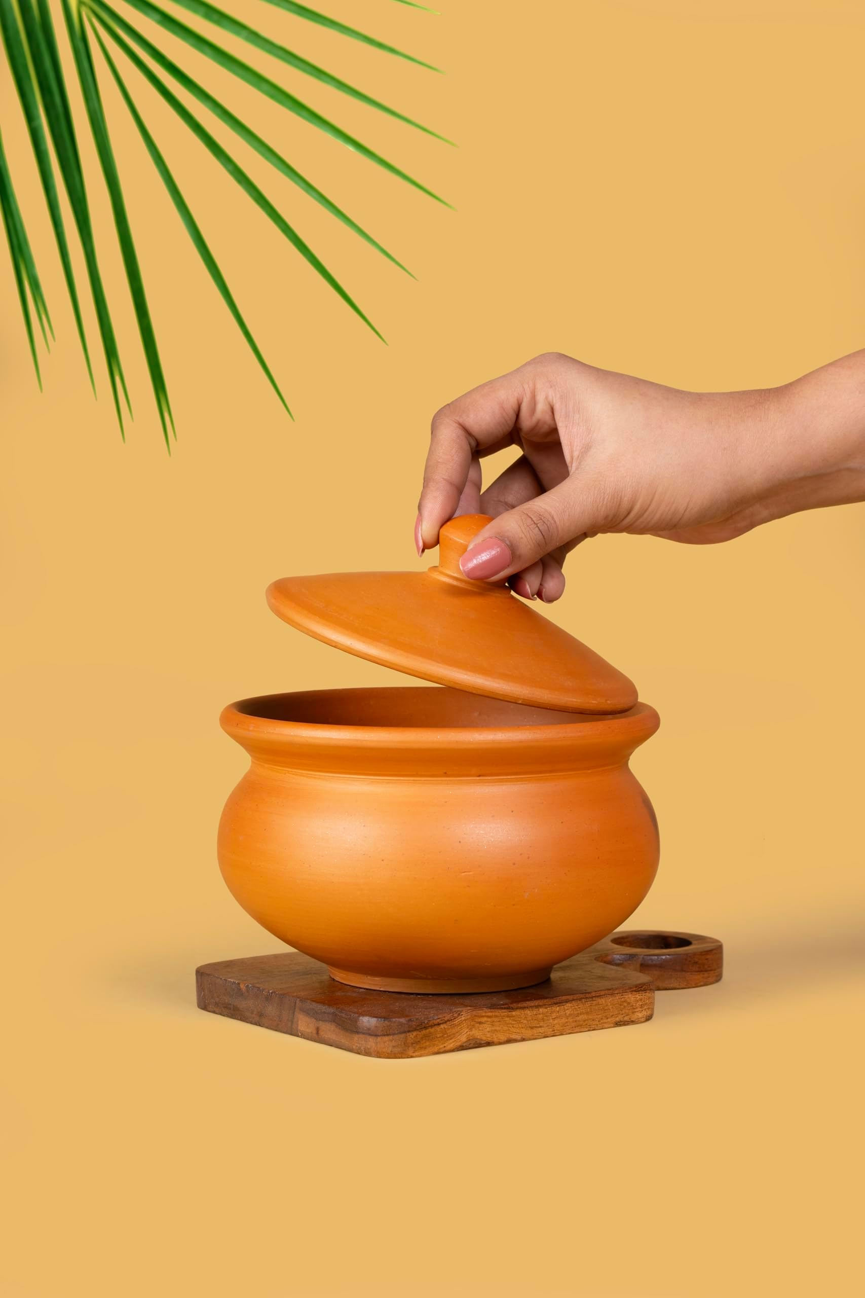 Dahi Matka-e-Khaas | Clay Pot for Making Curd (With Lid) | 750 ml | Natural Terracotta Pot for Curd Setting & Storage