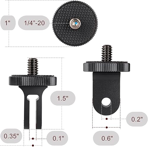 Miniatura 4 de HSU Soporte de trípode de cámara de aluminio 14" 20 para GoPro Hero 1110987 Insta360 X3X2XRSR y otras cámaras (negro)