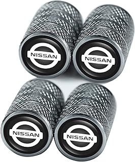 Car Tire Valve Stem Caps,4 Metal Car Tire Valve Cover Tire Dust Caps Compatible with Nissan Qashqai Versa Sentra Altima Rogue Murano Frontier Pathfinder Titan,Anti-Corrosion Leak-Proof Tire Accessory