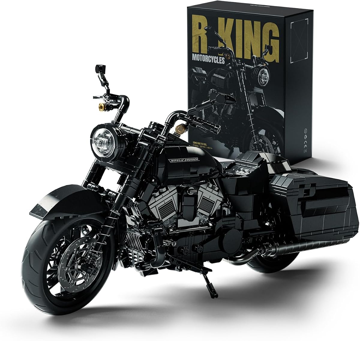 Juego de construcción de motocicletas R-King, NF10356 | Modelo de Moto Cruiser para Adultos, Muscle Bike con Detalles Realistas para Exhibición, Regalo para Amantes de las Motos, 1,339 PCS