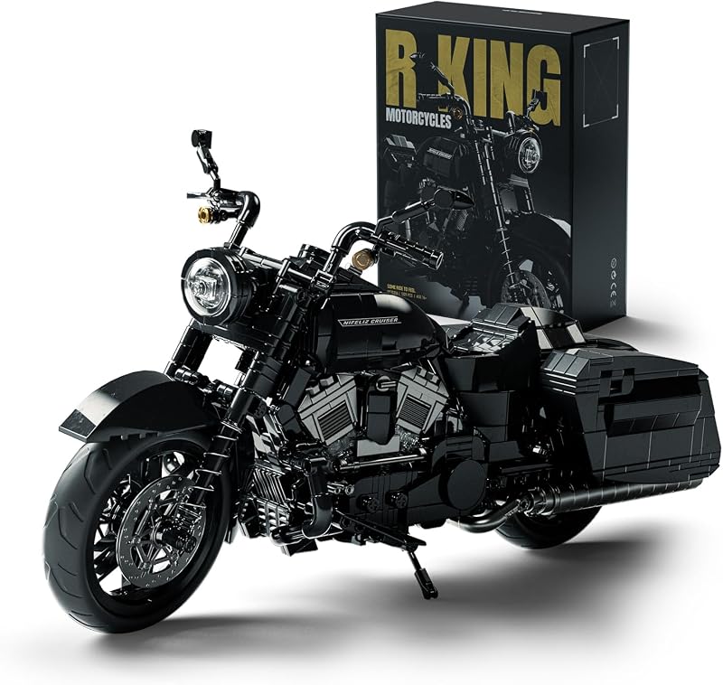 Nifeliz Kit de Construction de Moto Cruiser pour Adultes, Modèle de Motocyclette aux Détails Réalistes, Cadeau Collectionnable pour Passionnés de Moto (1 339 Pièces, NF10356)