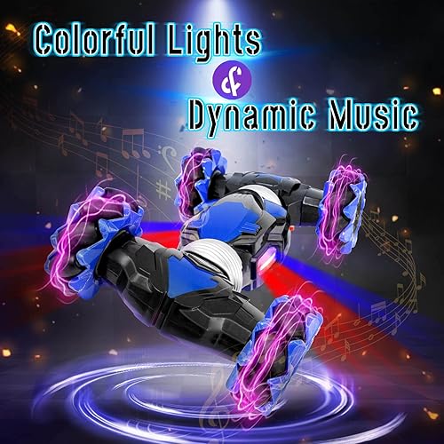 Miniatura 4 de AGNEVE RC Stunt Car Remote Control Car with Gesture Sensor 4WD 24GHz Twisting Vehicle with Light Music Mini Deformation Toy Cars for Boy Kids Girl