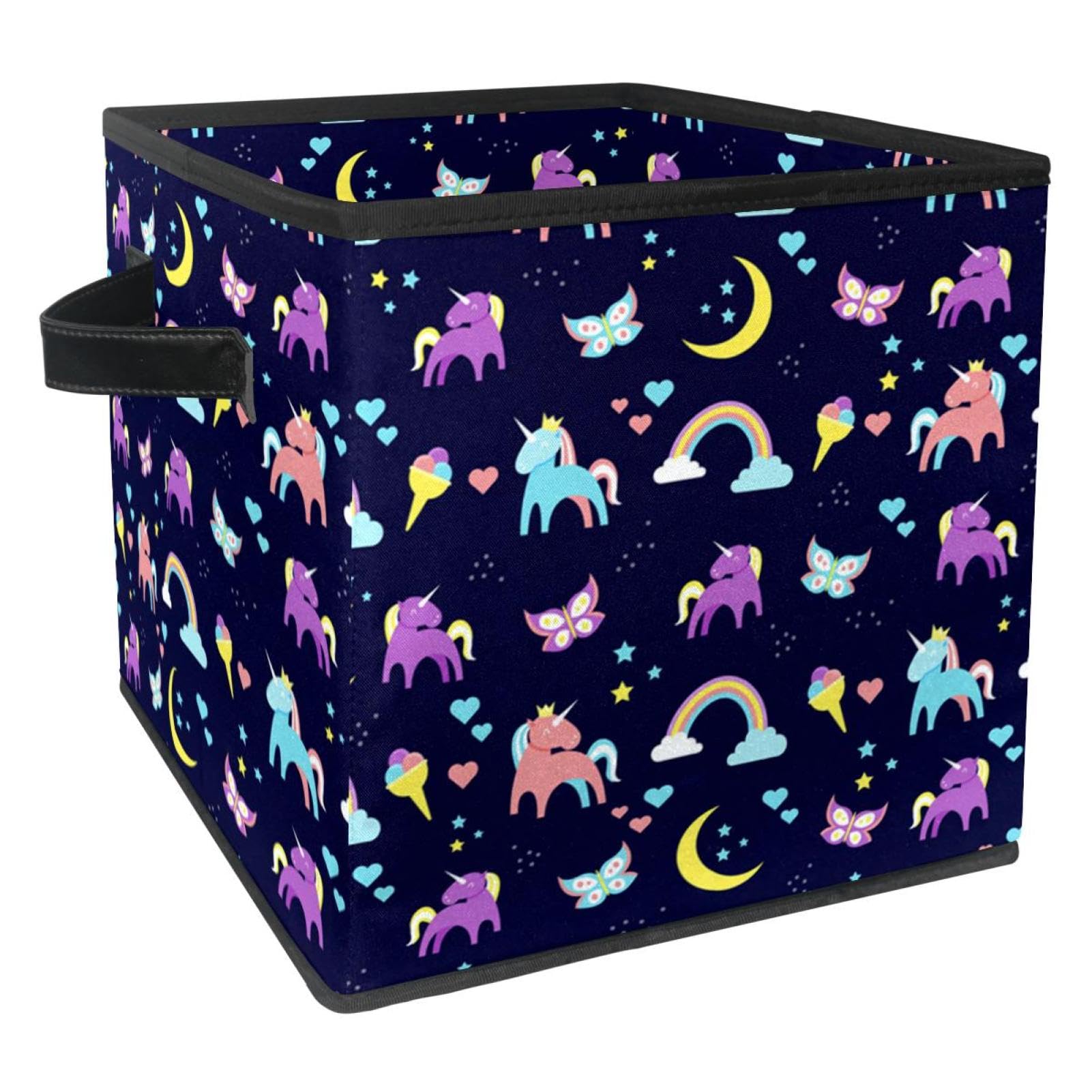 Boîte de rangement pliable licorne pour une chambre douce et ordonnée