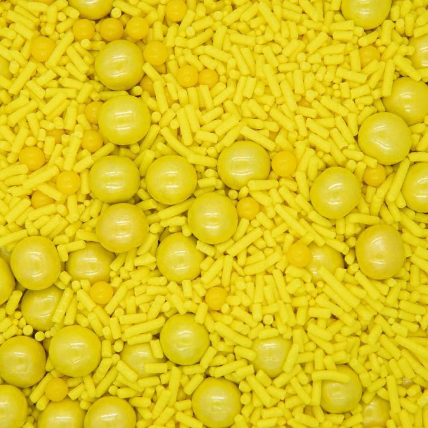 Yellow Sprinkles for Cake Decorating, Cookie, and Cupcake Baking - Fancy Edible Yellow Cake Sprinkles and Toppings in Yellow Candy Sprinkles with