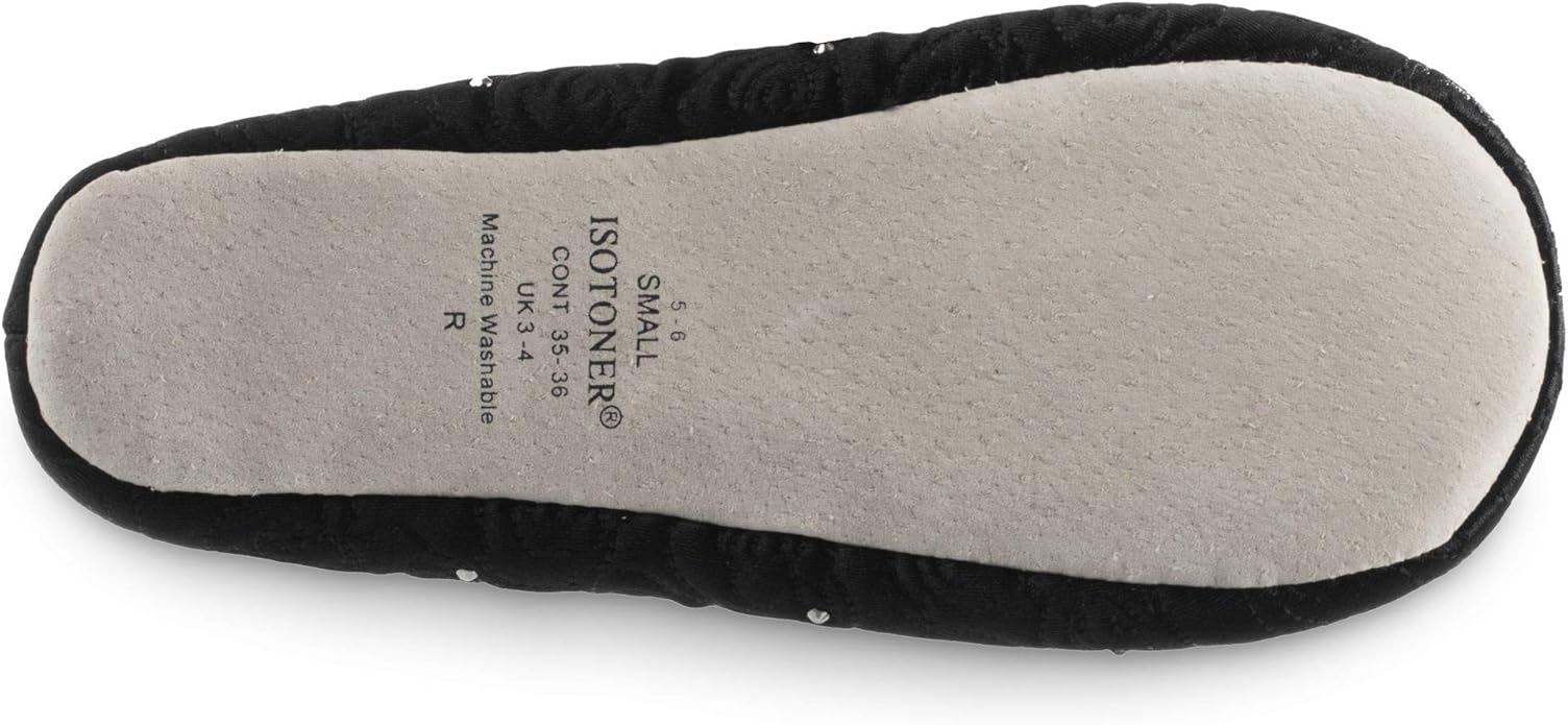 Isotoner Pantuflas Ballerina Mujer Rose Quilted con Tachas miniatura 2