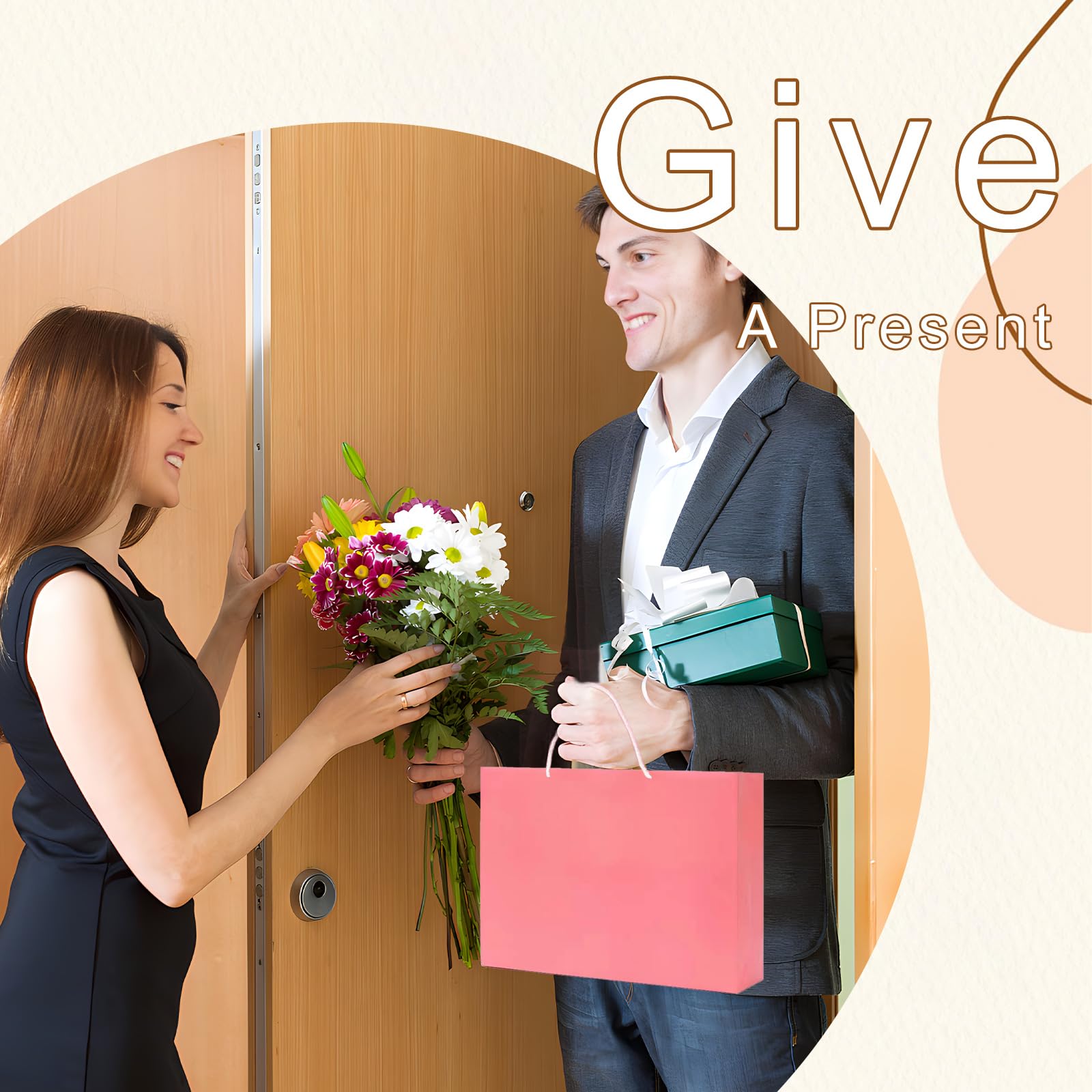 Scatola Portagioie Con Sacchetto Regalo - Rosa, 7x7x1.7 Cm, Per Collane, Anelli, Orecchini