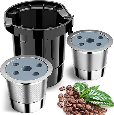 Update Reusable K Cups for Keurig K Supreme | Refillable K cups with Adapter for Keurig K Supreme (Plus) Coffee Maker (2 pack Reusable Coffee Pods)