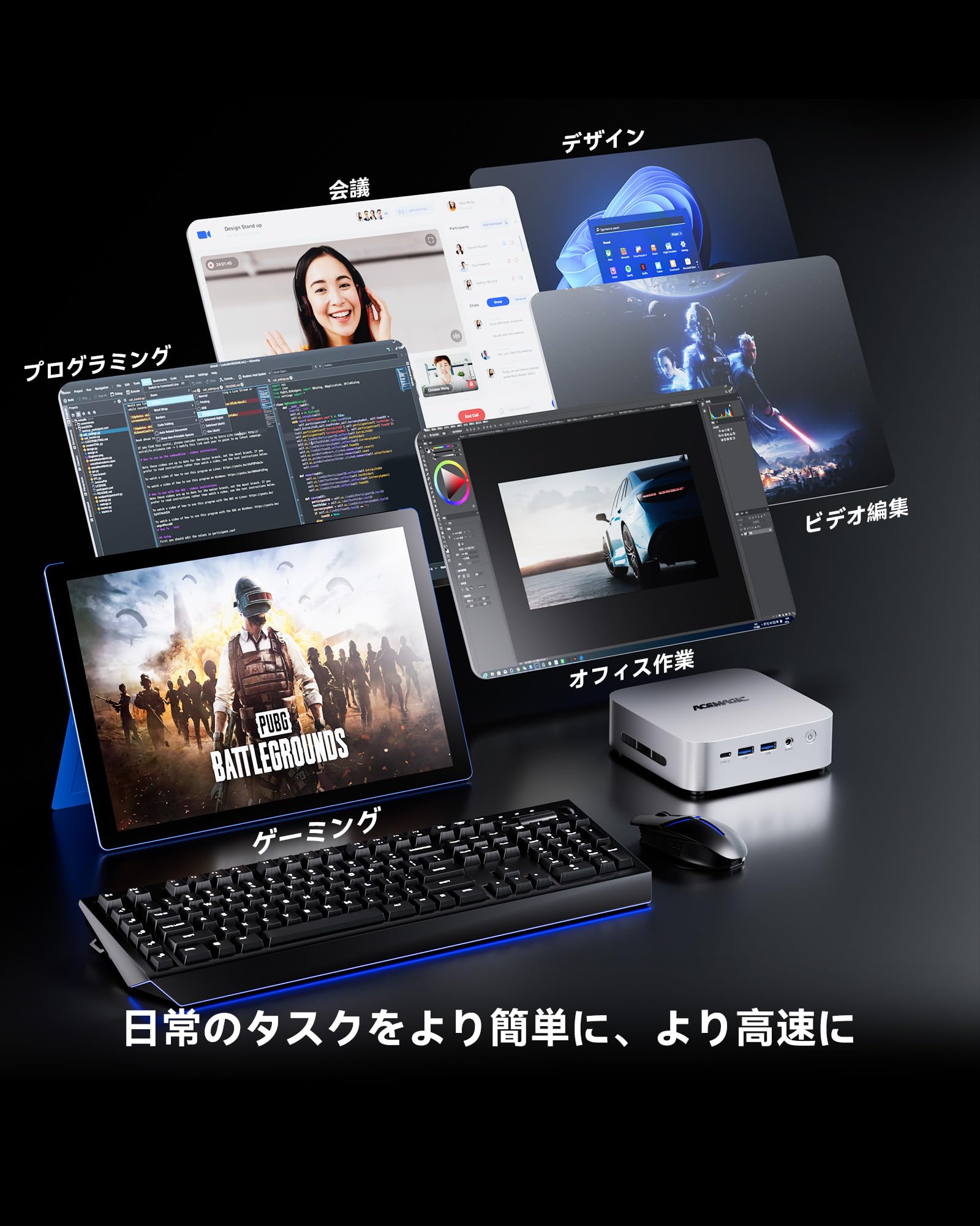 Amazon.co.jp: Mini PC 12th Generation N97 [Faster than N150] Mini