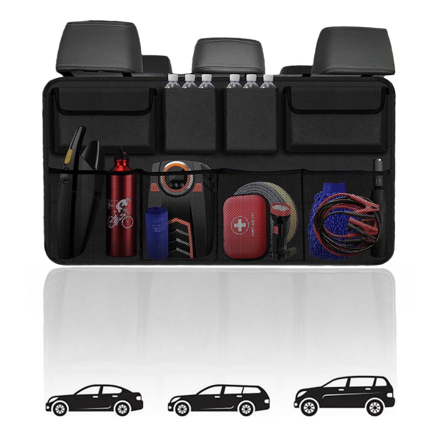 Organizer do bagażnika samochodowego do AUDI Q5 8R Q3 A4 Allroad/Avant, duży składany organizer do przechowywania samochodu, akcesoria podróżne na tylne siedzenie