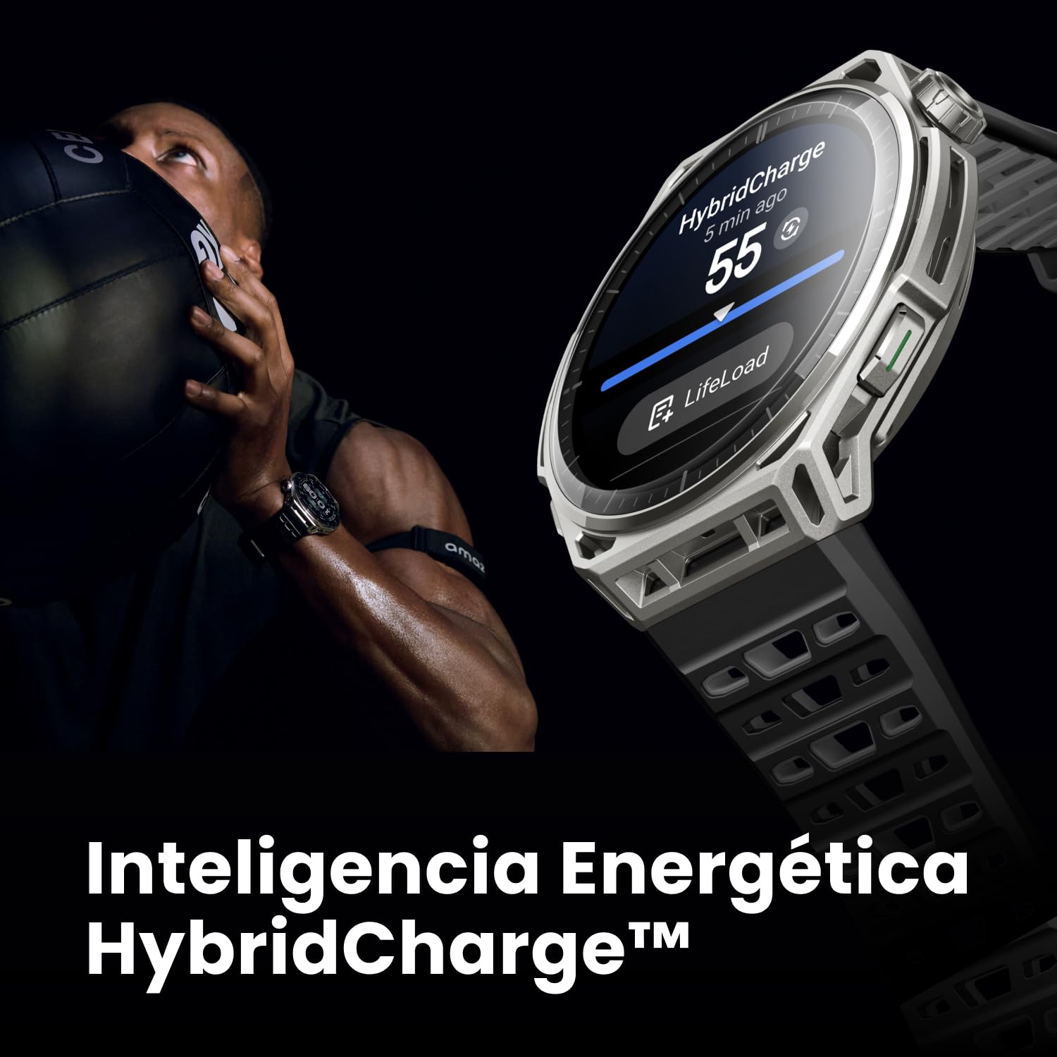 Amazfit Balance 3 Reloj Inteligente GPS 48mm, Pantalla AMOLED 1,5" Cristal Zafiro, NFC, batería de 21 días, Linterna, 64 GB de Almacenamiento, mapas, HYROX, para Android e iPhone, Acero Inoxidable