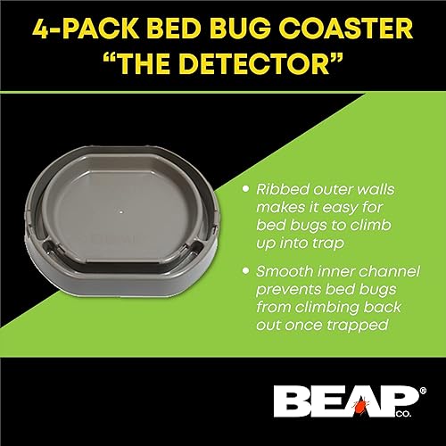 Miniatura 4 de BEAP 10013 trampa detectora de chinches para cama, 4 unidades