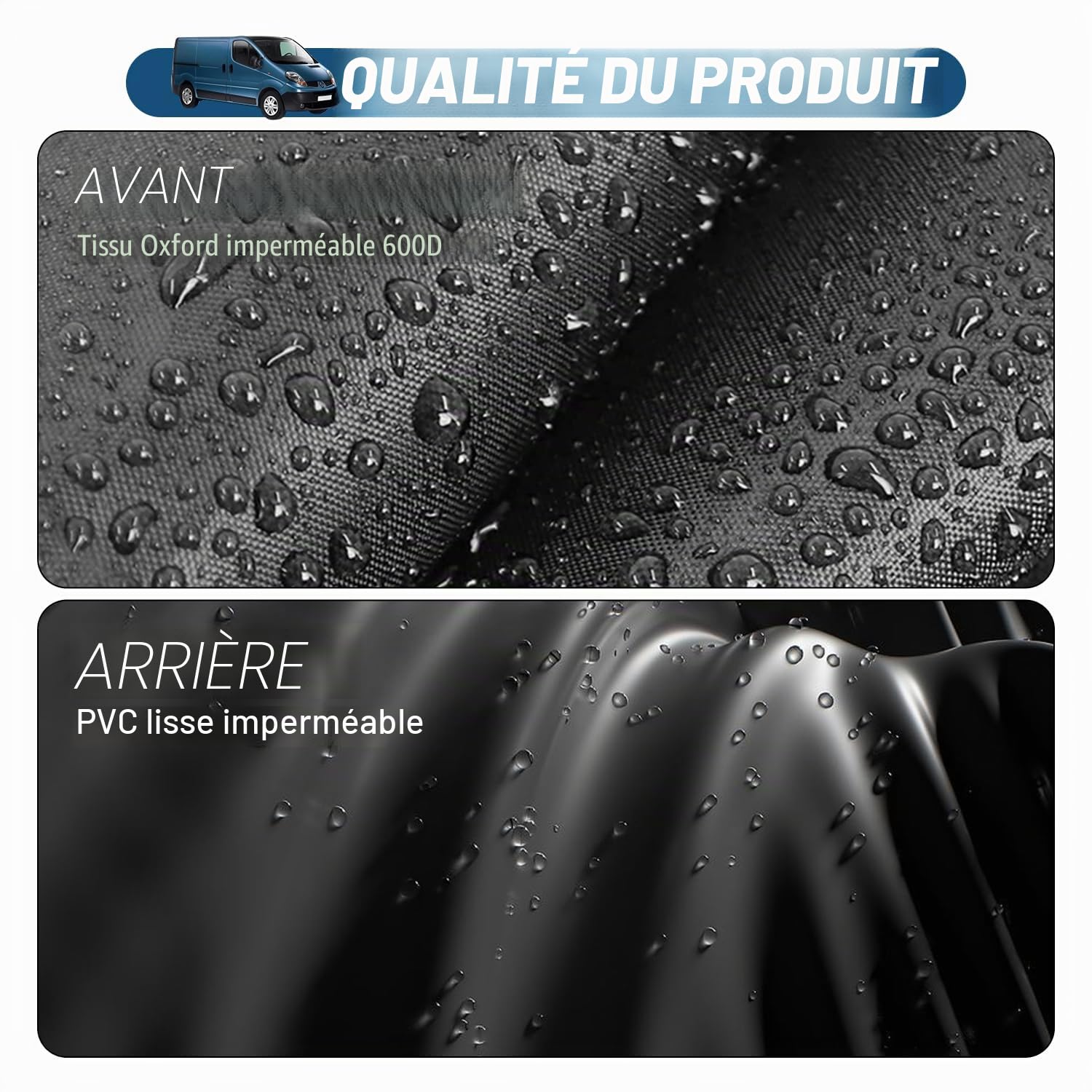 Housse de pare-brise de voiture 600D imperméable pour Renault Trafic 2001-2014, tapis thermique, occultant, anti-UV, gel, glace, poussière, pour Opel Vivaro