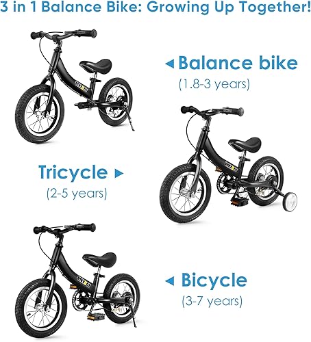 Miniatura 2 de BIKEBOY Bicicleta de equilibrio 2 en 1, el doble uso de una bicicleta de equilibrio para niños y bicicleta para niños pequeños, para 1 2 3 4 5 6 7
