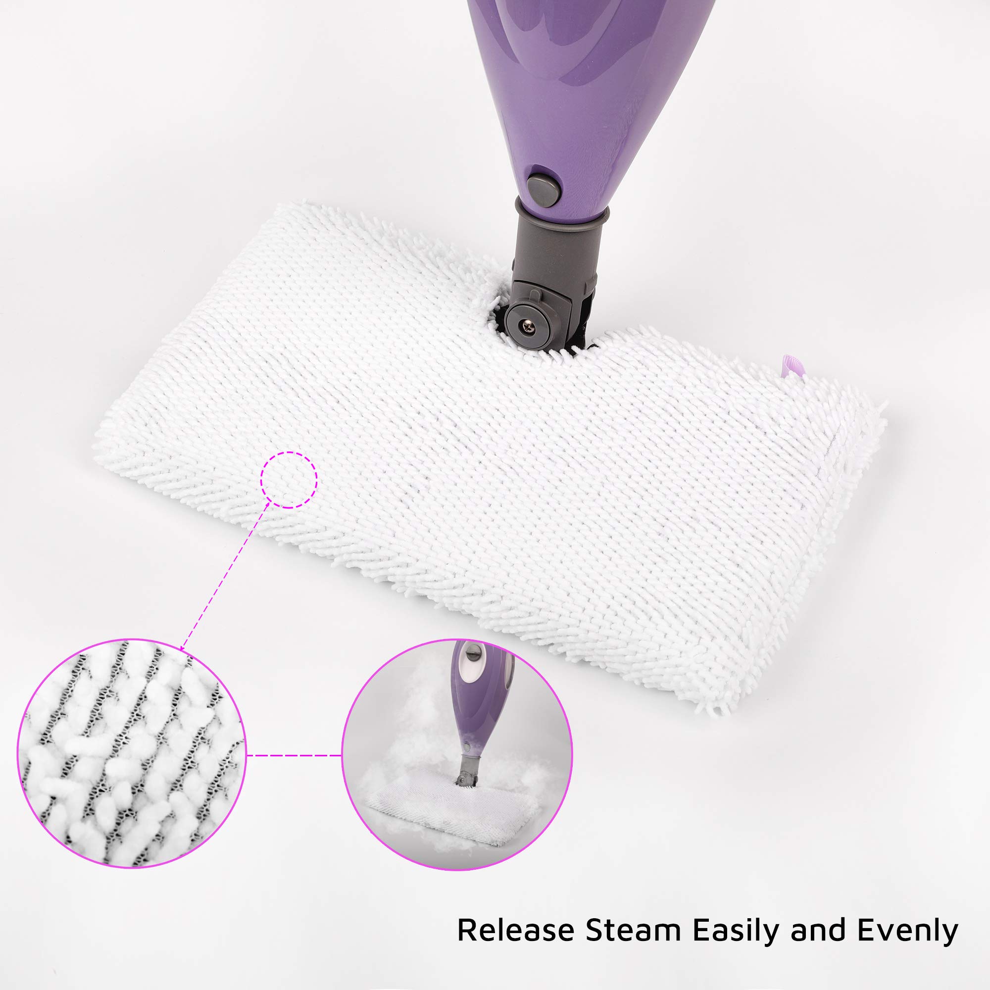 F Flammi Almohadillas de Repuesto para mopa de Vapor Shark S3500 Series S3501 S3601 S3550 S3901 SE450 S3801CO S3601D S2901 S2902 Steam Pocket Mop, Paquete de 6