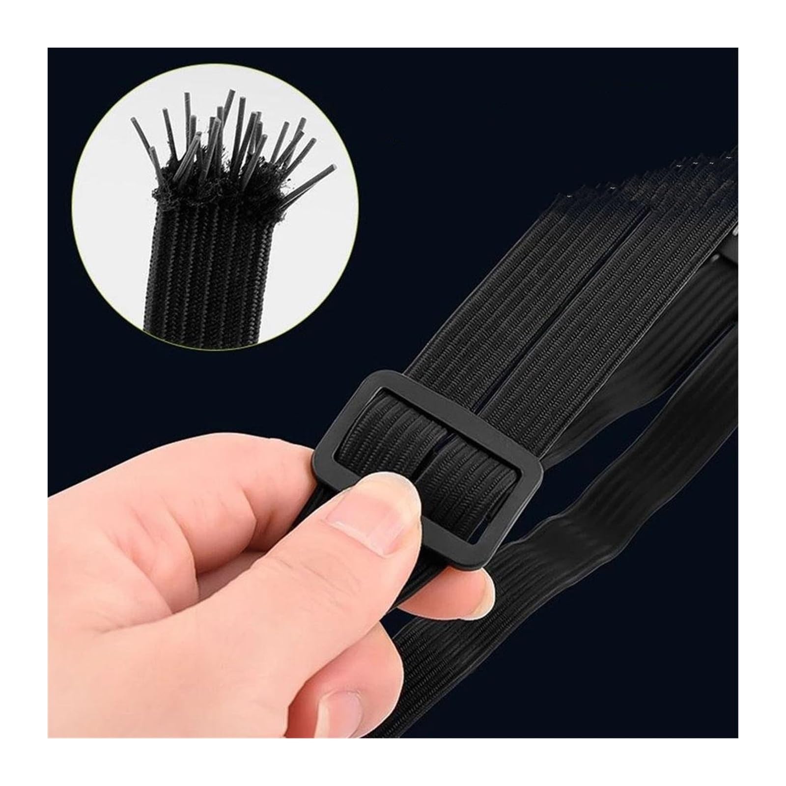 Accesorios Motorista Correa Portacascos Para Moto Negra