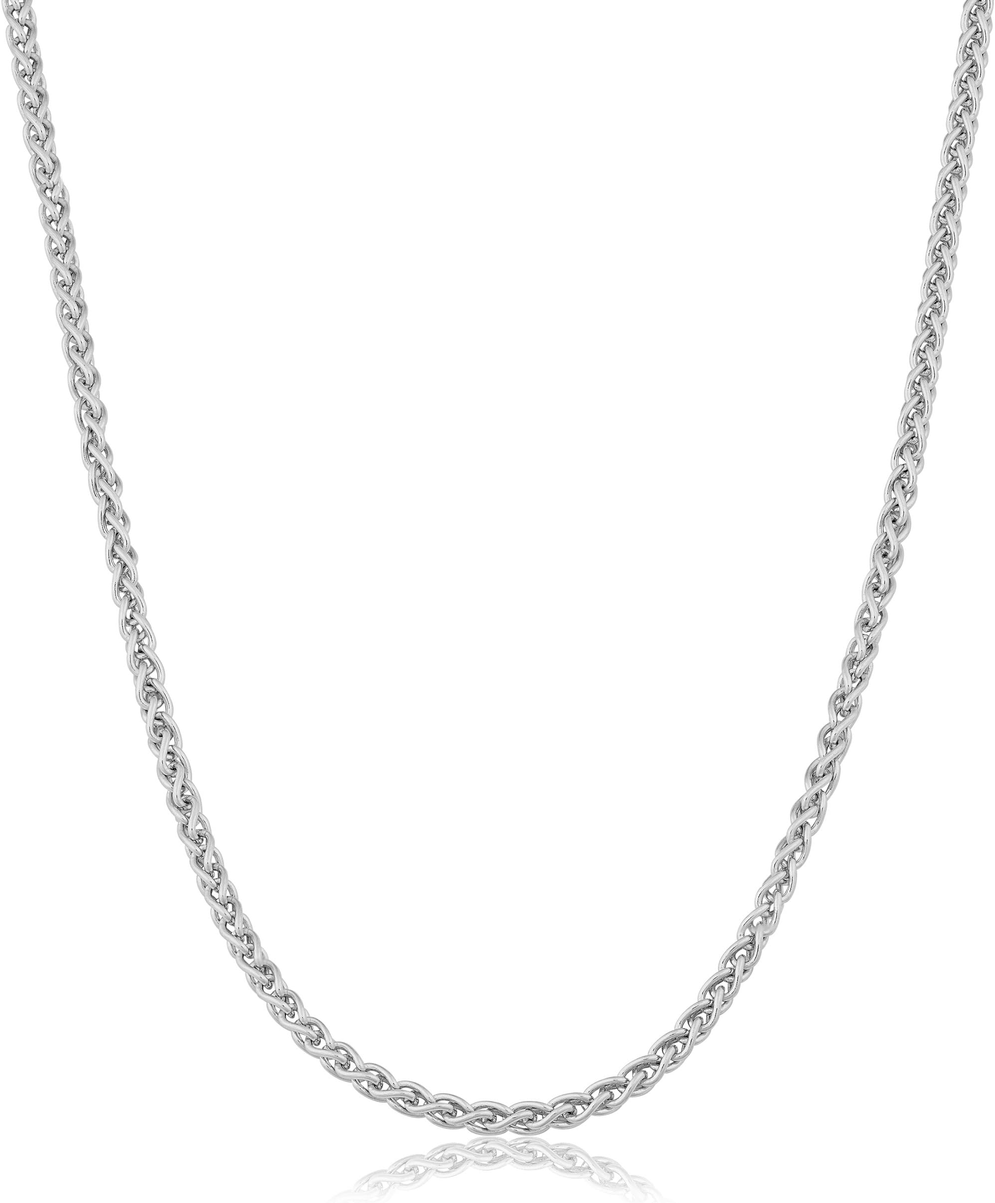 Sterling Silver 1.5mm Round Wheat Chain (14, 16, 18, 20, 22, 24, 30 or 36 inch)