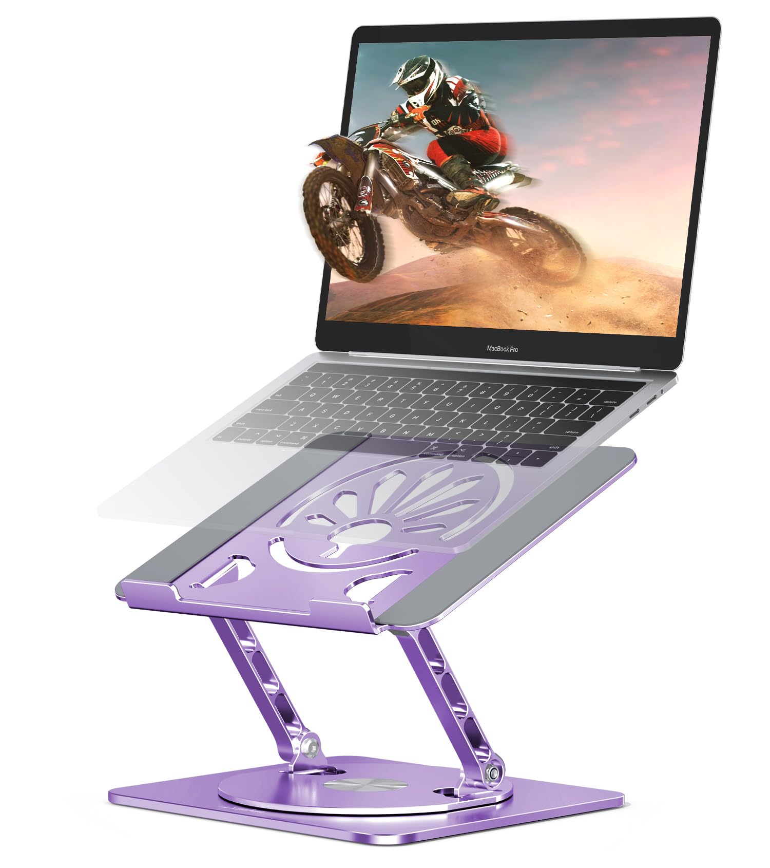 Adjustable Laptop Stand for Desk-360 Rotating Foldable Laptop Holder Ergonomic Laptop Riser for MacBook Pro Air Dell HP