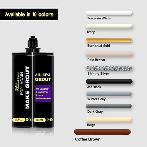 Miniatura 2 de Lechada epoxi café marrón 13.5 onzas líquidas  Resistente al agua y a las manchas y sin mantenimiento  Tecnología de mezcla automática 11  Listo