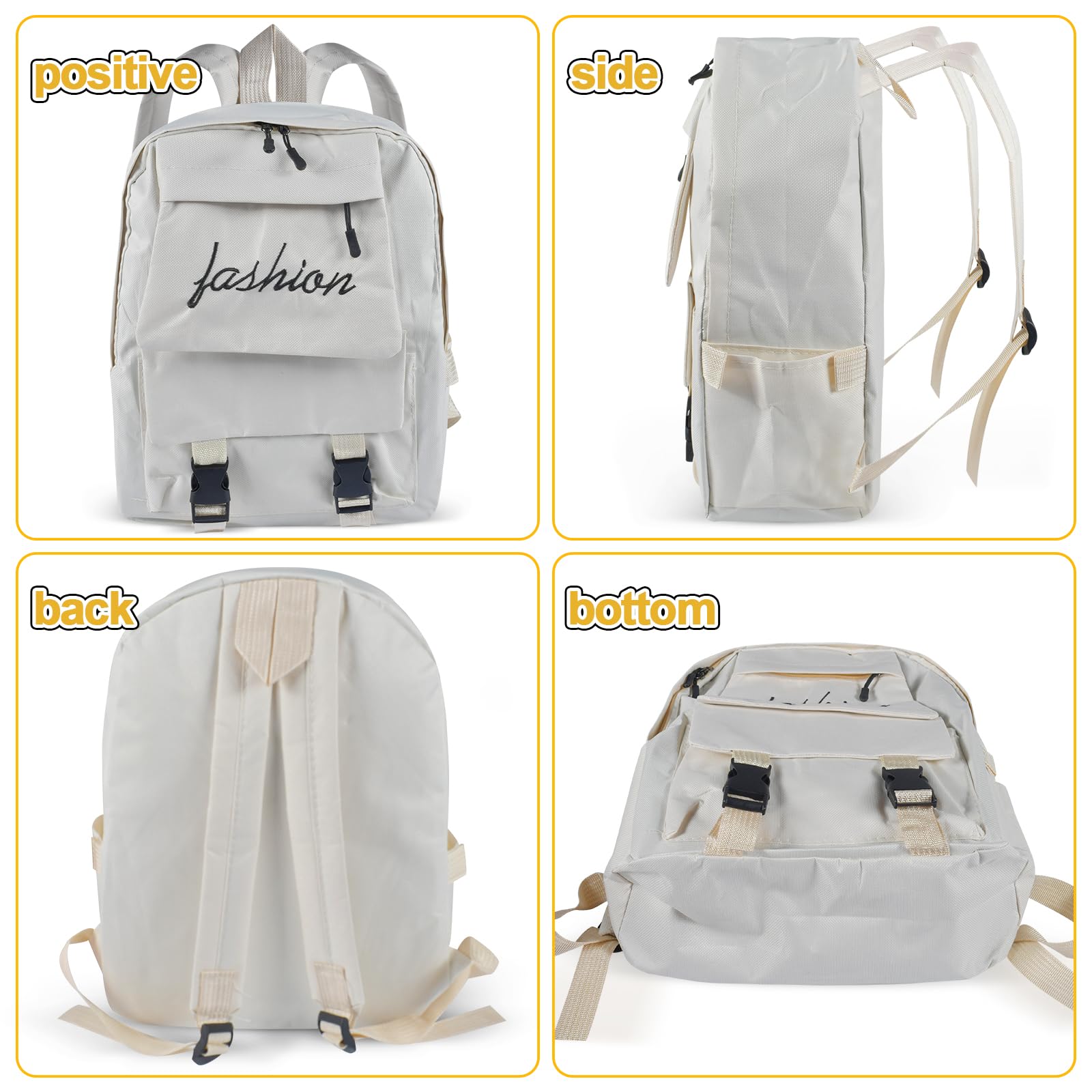 Wffeila Zaino per la scuola, per ragazze, adolescenti, zaino impermeabile, zaino da 15,6 pollici, zaino da donna, per escursioni, università, scuola e ufficio