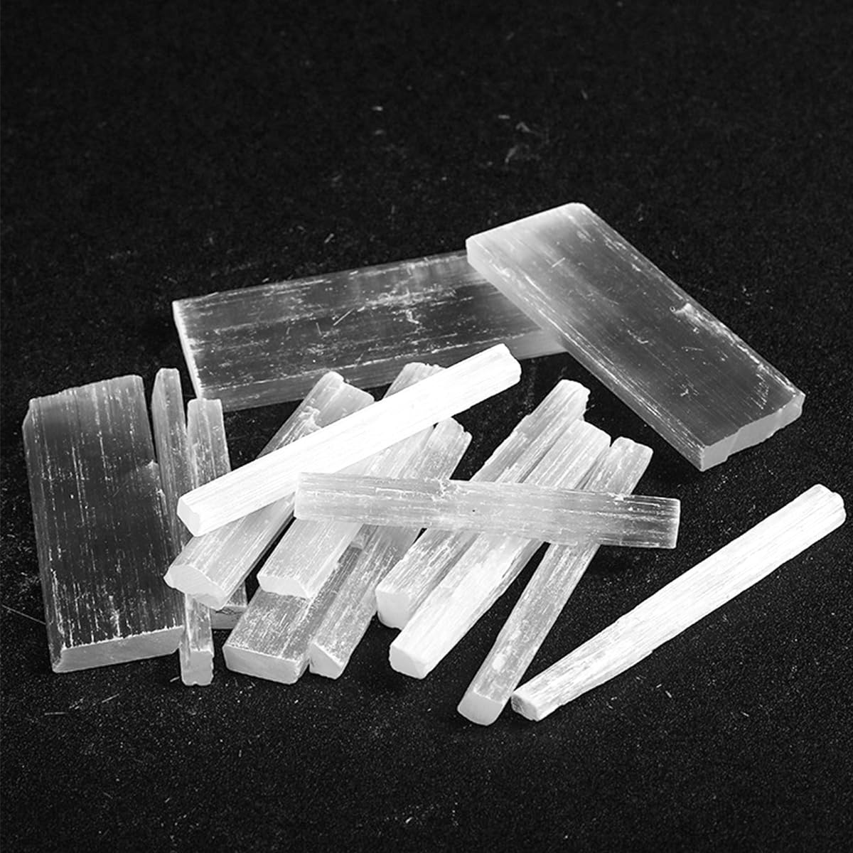 12 varitas de cristal de selenita de 4 pulgadas, cristales blancos en bruto, protección energética, reiki, adivinación, meditación, selenitas a granel