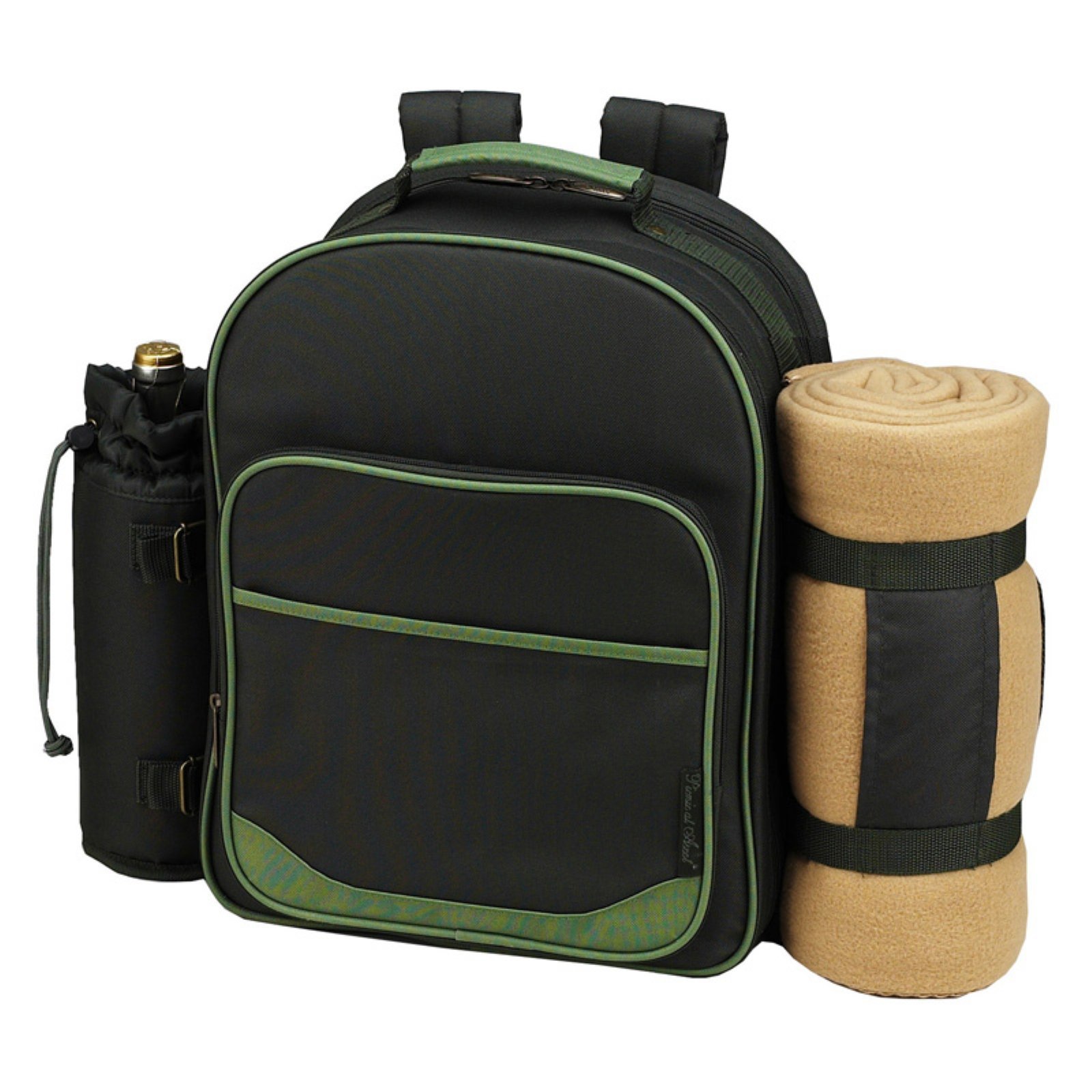 Dark Green Picnic At Ascot Backpack For 4 Place Setting Picnic at Ascot Picnic Backpacks for sale - eBay main image 4